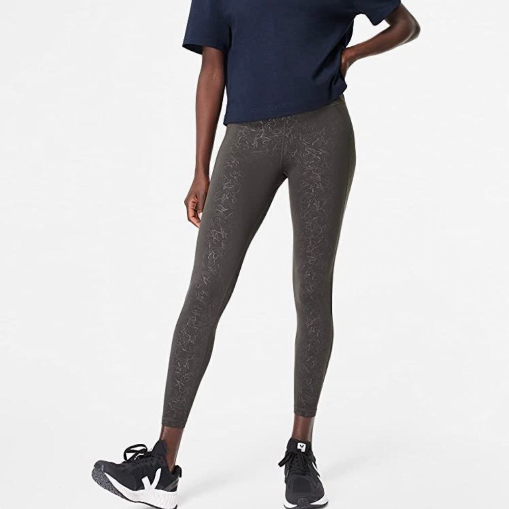 Sweaty Betty All Day floral full length print grey leggings